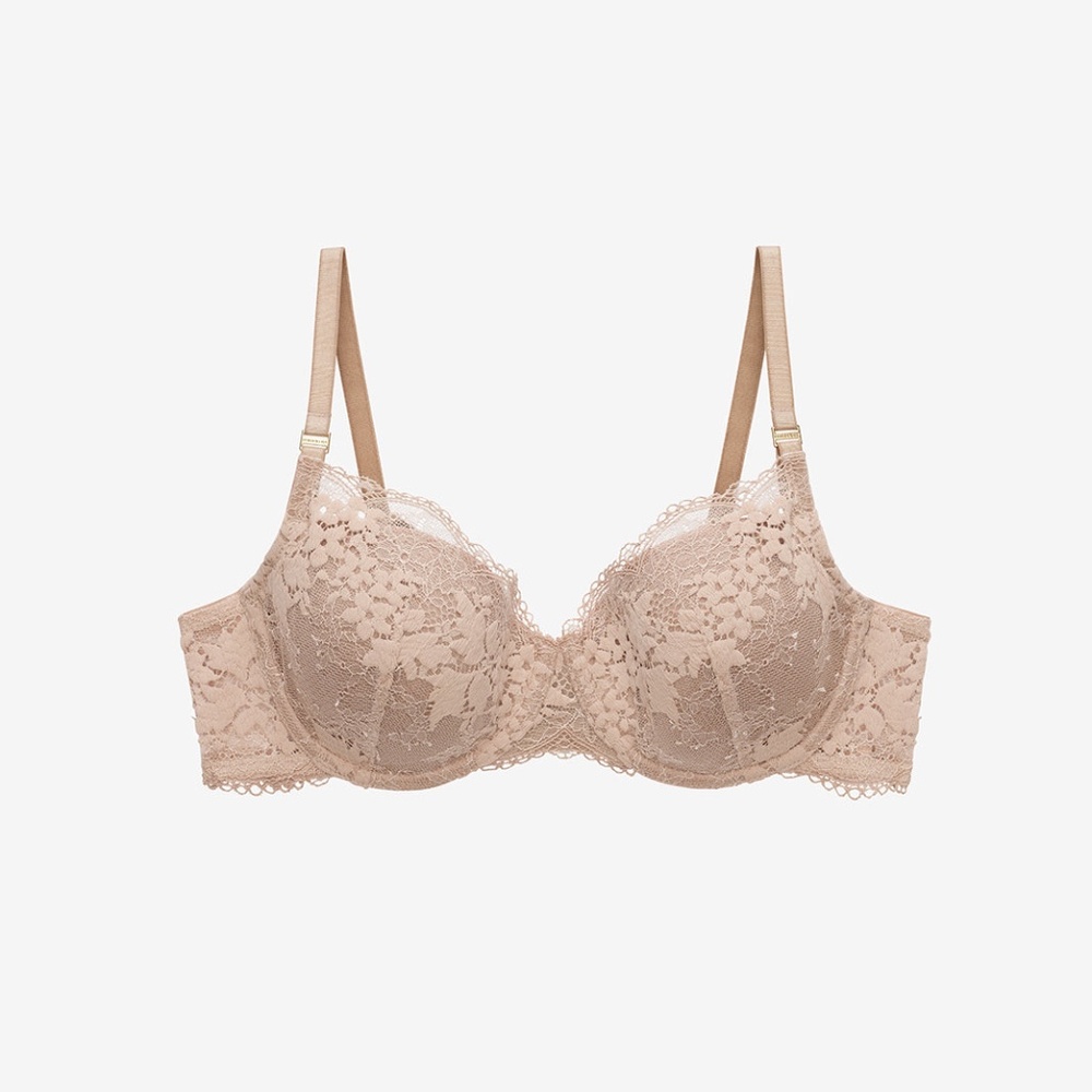 ThirdLove All Day Lace T-Shirt Bra Size 36B½taupe / 36B½